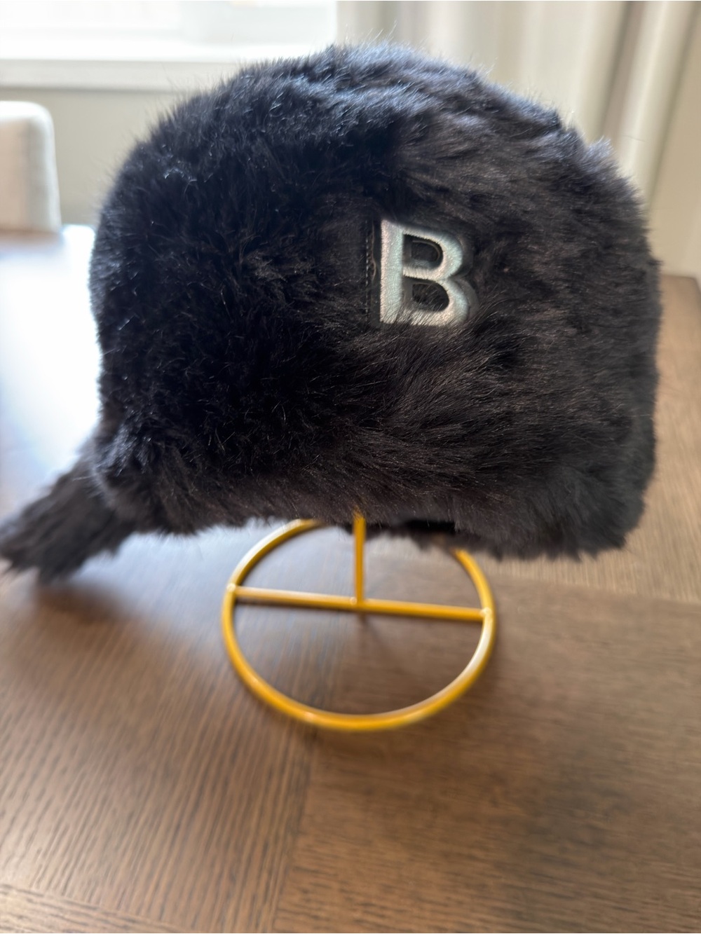The BRAND Kids Black Faux Fur Trapper Hat sku24